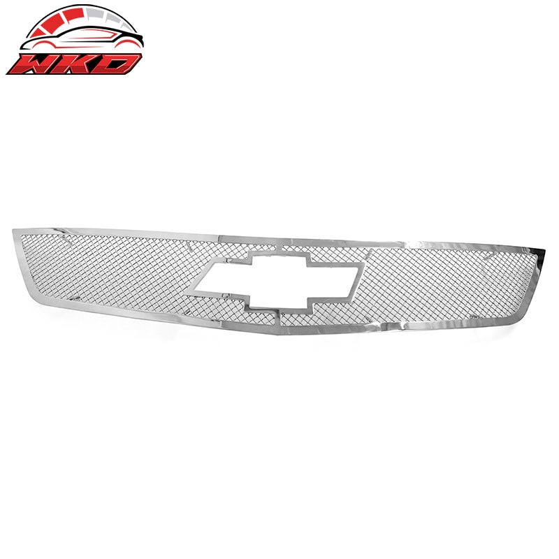 Fits 14-20 Chevy Impala Chrome Mesh Style Front Upper Grille Stainless Steel