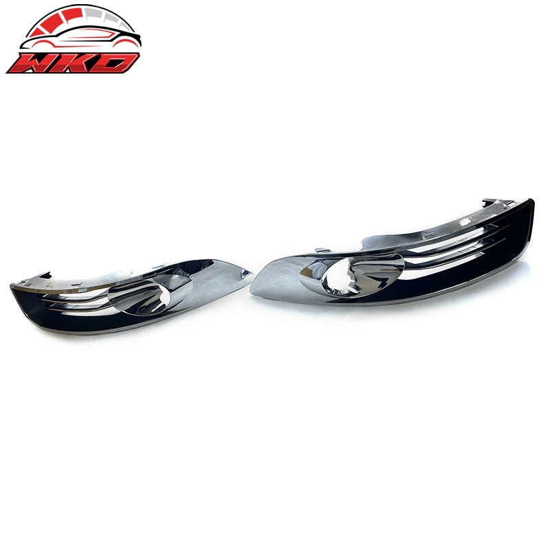Fits 06-12 Chevy Impala 2PCS Front Bumper Fog Light Lamp Bezel Cover Trim Chrome