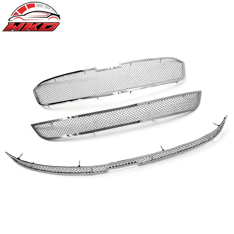 Fits 14-16 Chevy Malibu Chrome Mesh Style Front Upper Grille Stainless Steel