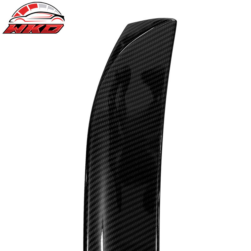 For 10-15 Chevy Camaro Coupe Roof Spoiler Carbon Fiber Print Window Wing Visor