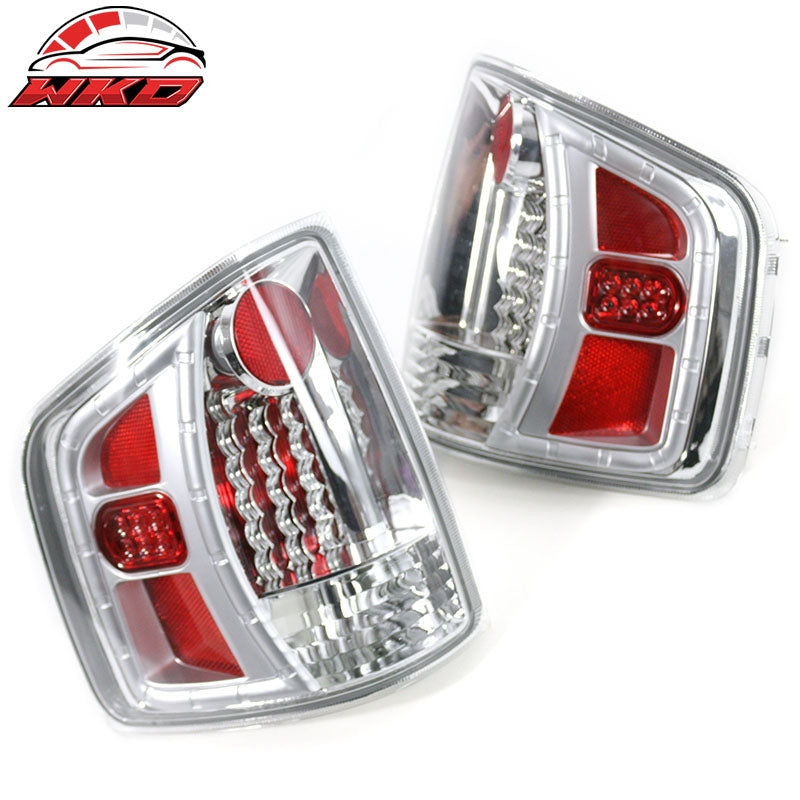 Fits 99-04 Chevy S10/GMC Sonoma Chrome Housing Rear Tail Lights Assembly Pair