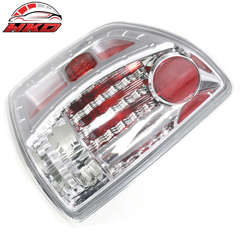 Fits 99-04 Chevy S10/GMC Sonoma Chrome Housing Rear Tail Lights Assembly Pair