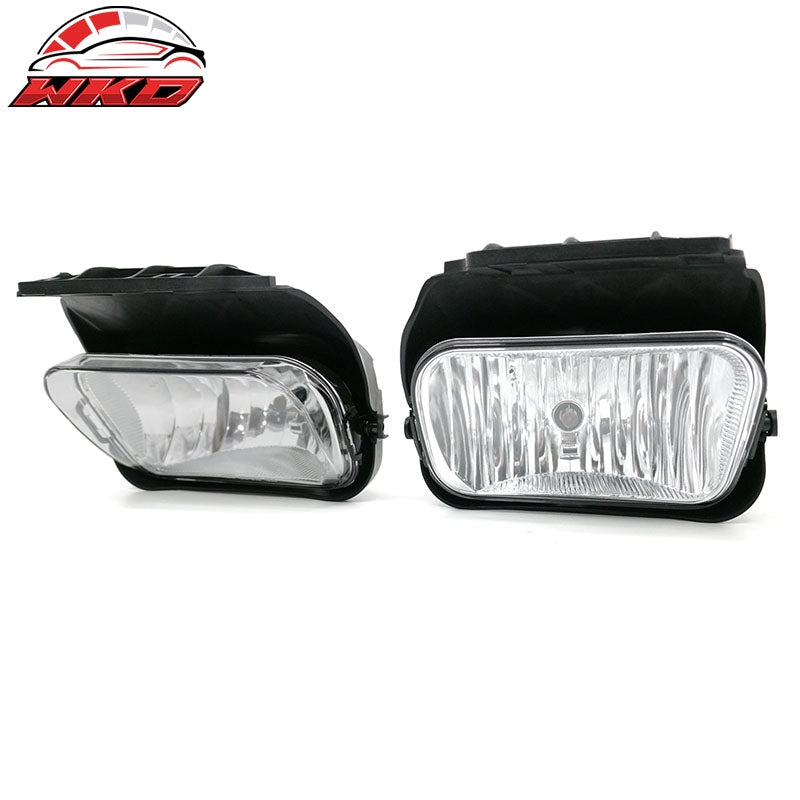 Fits 02-07 Chevy Silverado 1500 2500 3500 Front Fog Lights Lamps Clear Lens 2PCS