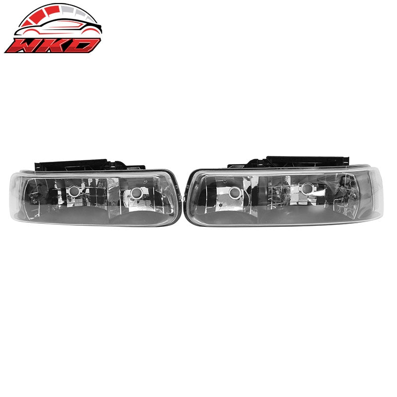 Wholesale 99-02 Chevy Silverado 1500 2500 00-06 Tahoe Head Lights Black Housing Pair