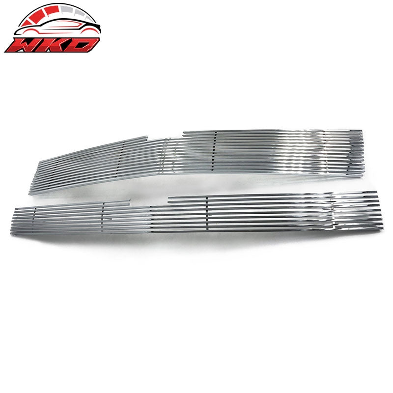 Fits 14-15 Chevy Silverado 1500 Billet Style Front Upper Grille Insert Chrome