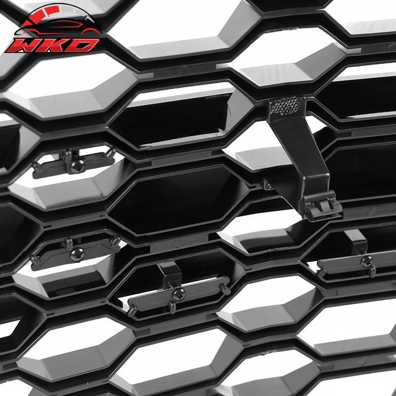 Fits 19-21 Chevy Silverado 1500 LT/LTZ/RST/High Country Gloss Black Front Grille