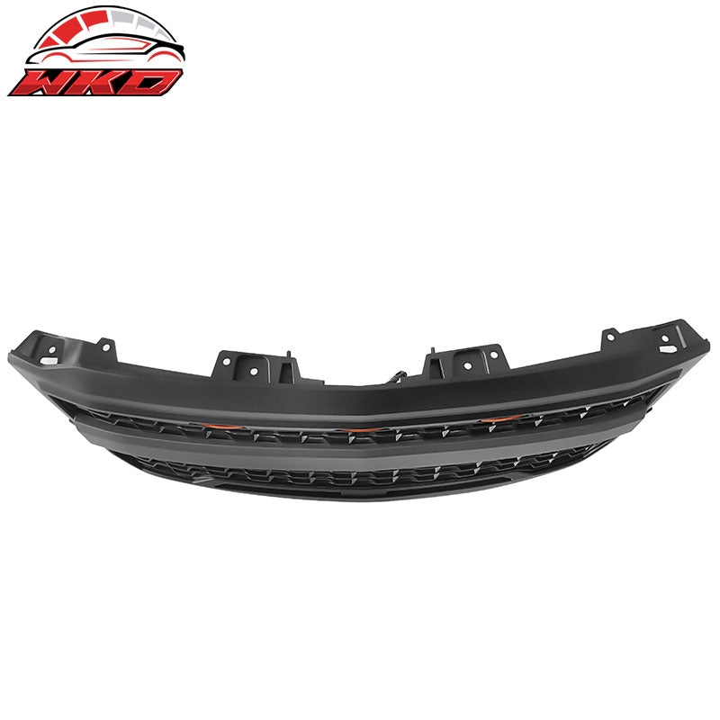 Fits 16-19 Chevy Silverado 1500 LD Front Bumper Hood Mesh Grille - Matte Black