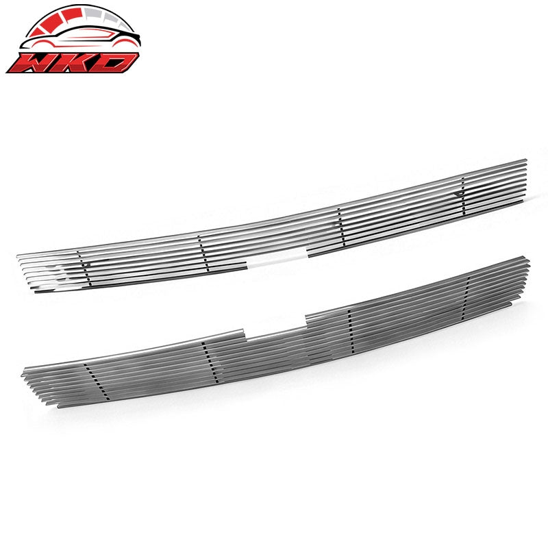 Fits 07-10 Chevy Silverado 2500/3500HD Upper Grille Insert Stainless Steel 2PCS