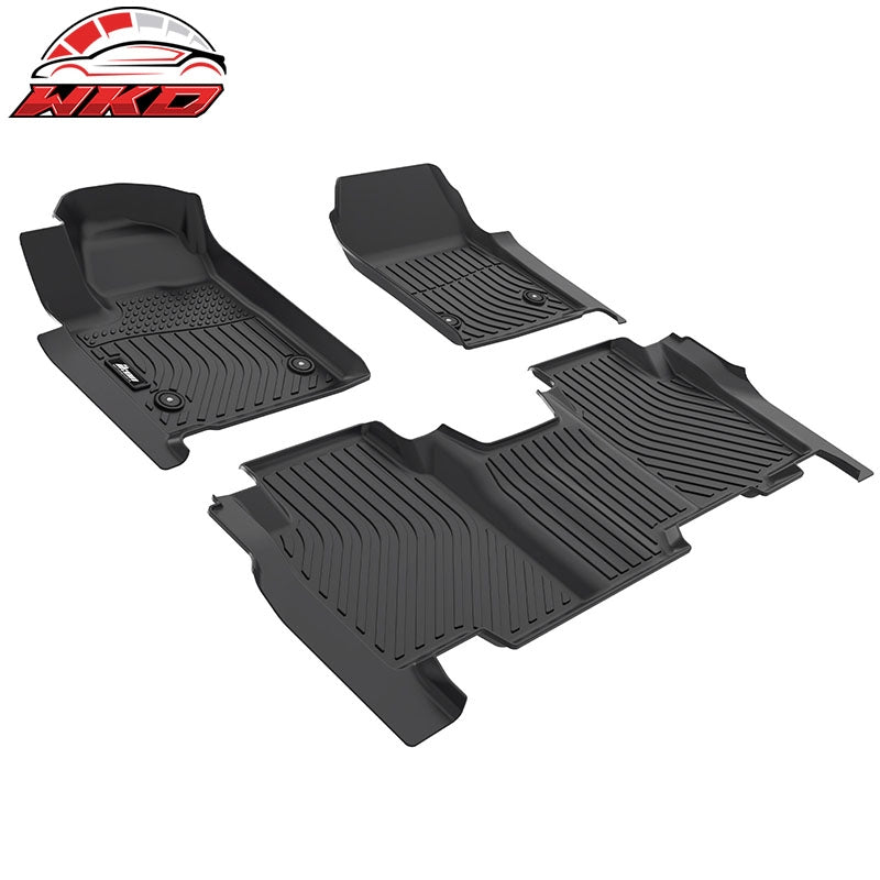 Fits 24-26 Chevy Silverado EV GMC Sierra EV TPE 3D Floor Mats Cargo Liner Carpet