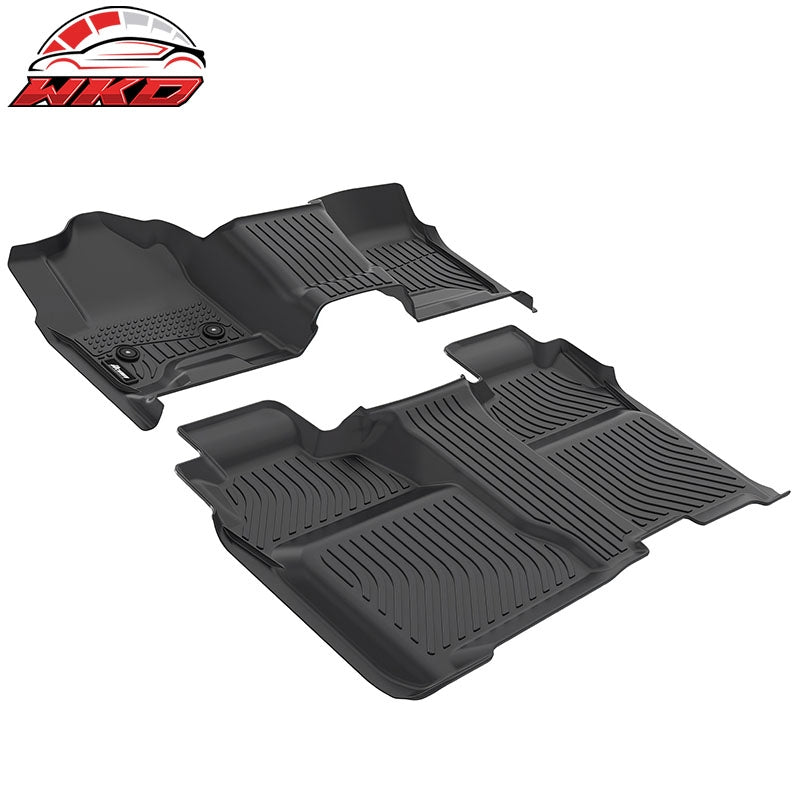 Fits 14-19 Chevy Silverado& GMC Sierra 1500 2500 3500 Crew Cab Floor Mats TPE