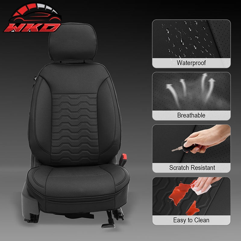 Fits 19-26 Chevy Silverado GMC Sierra 1500 2500 3500HD Seat Cover Full Set Black