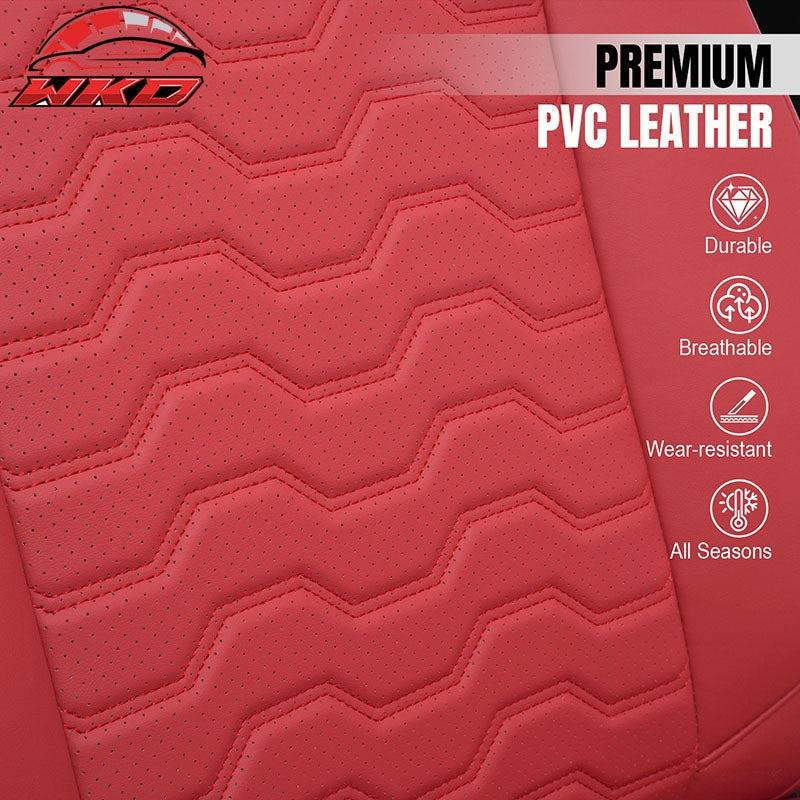 Fits 19-26 Chevy Silverado GMC Sierra 1500 2500HD 3500HD Front Seat Covers Red