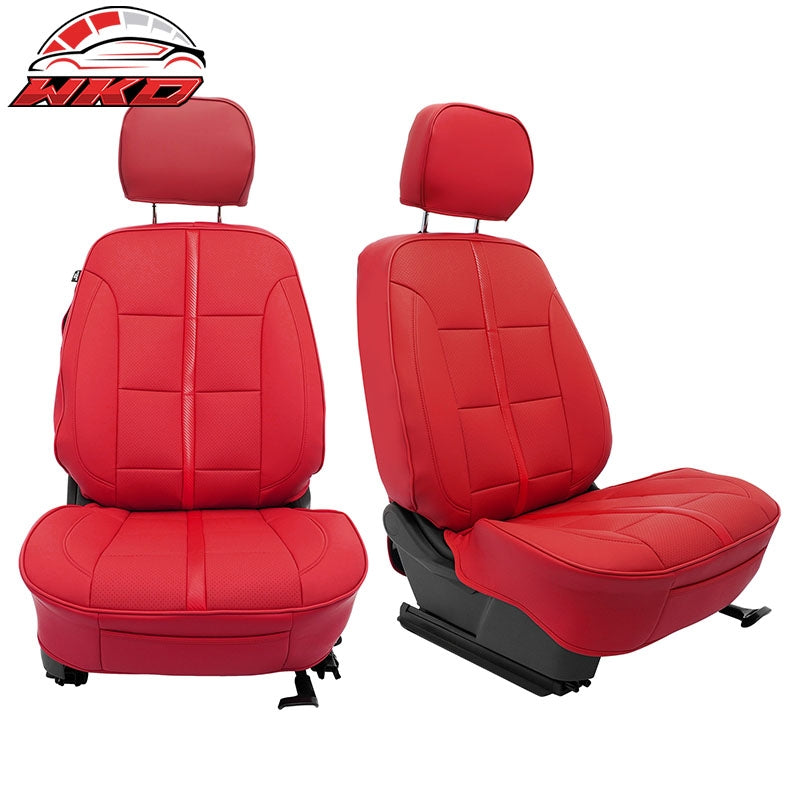 Wholesale 14-18 Chevy Silverado GMC Sierra 1500 Front Row Seat Covers Protector Red