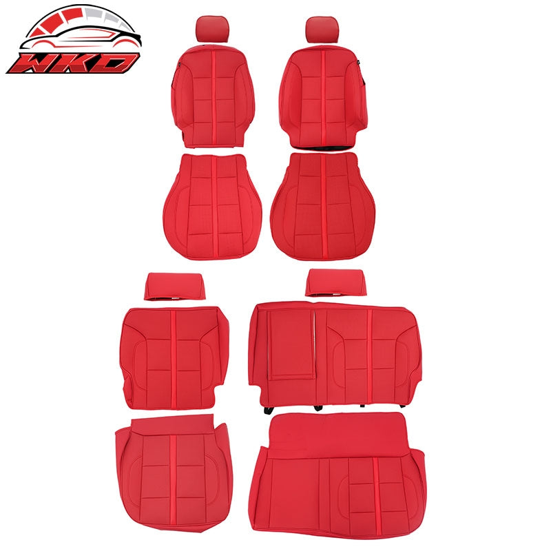 Fits 14-18 Chevy Silverado GMC Sierra 1500 Seat Covers Protector Full Set Red