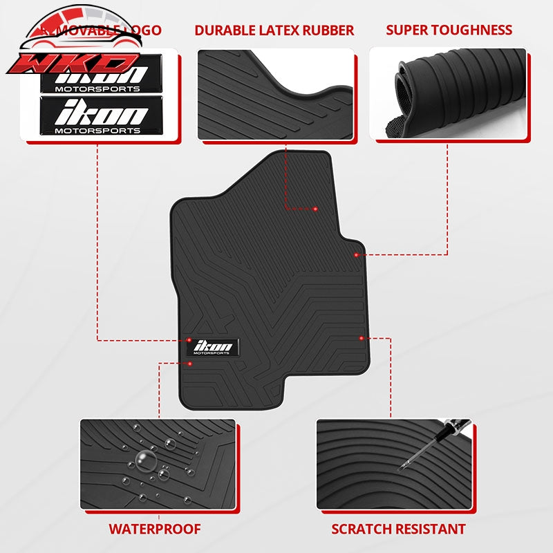 Fits 07-13 Chevy Silverado Latex Floor Mats Liner All Weather Carpets Black 5PC
