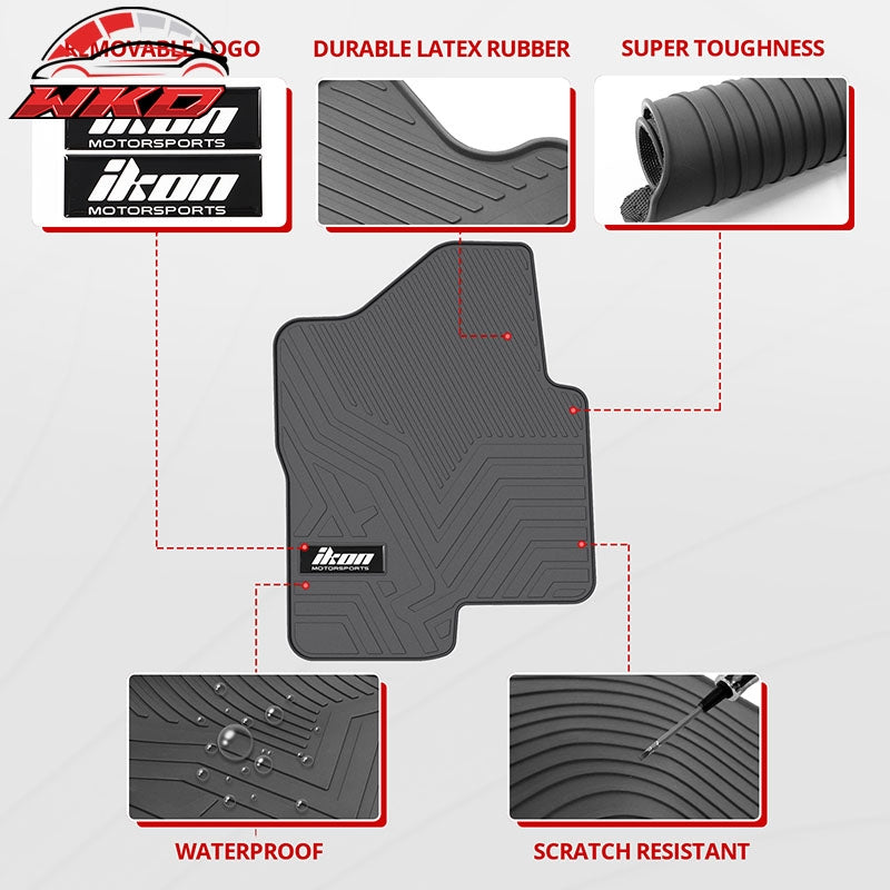 Fits 07-13 Chevy Silverado Latex Floor Mats Liner All Weather Carpets Gray 5PC
