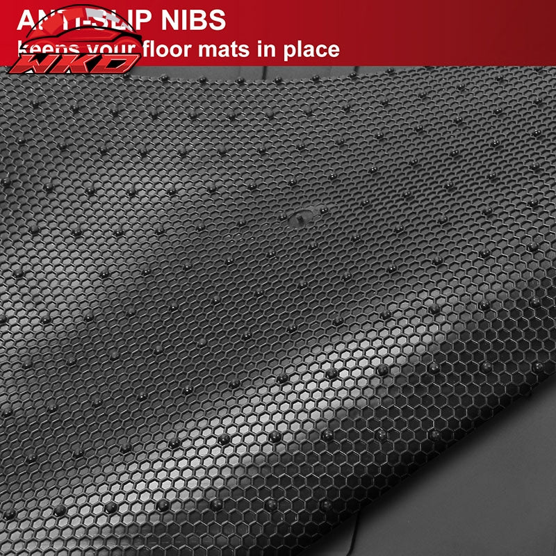 Fits 07-13 Chevy Silverado Latex Floor Mats Liner All Weather Carpets Gray 5PC