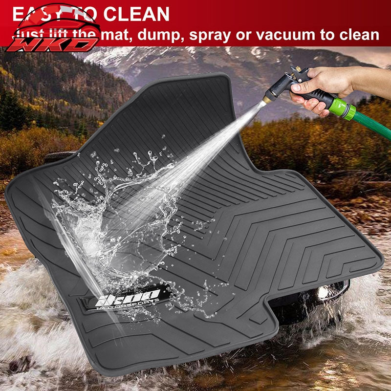 Fits 07-13 Chevy Silverado Latex Floor Mats Liner All Weather Carpets Gray 5PC