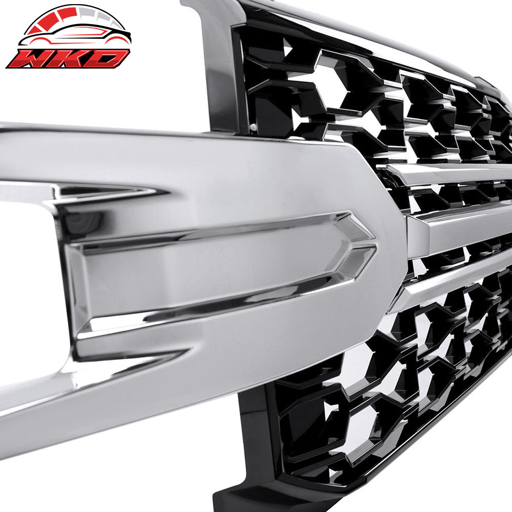 Fits 19-21 Chevrolet Silverado 1500 Front Bumper Hood Upper Insert Grille Grill