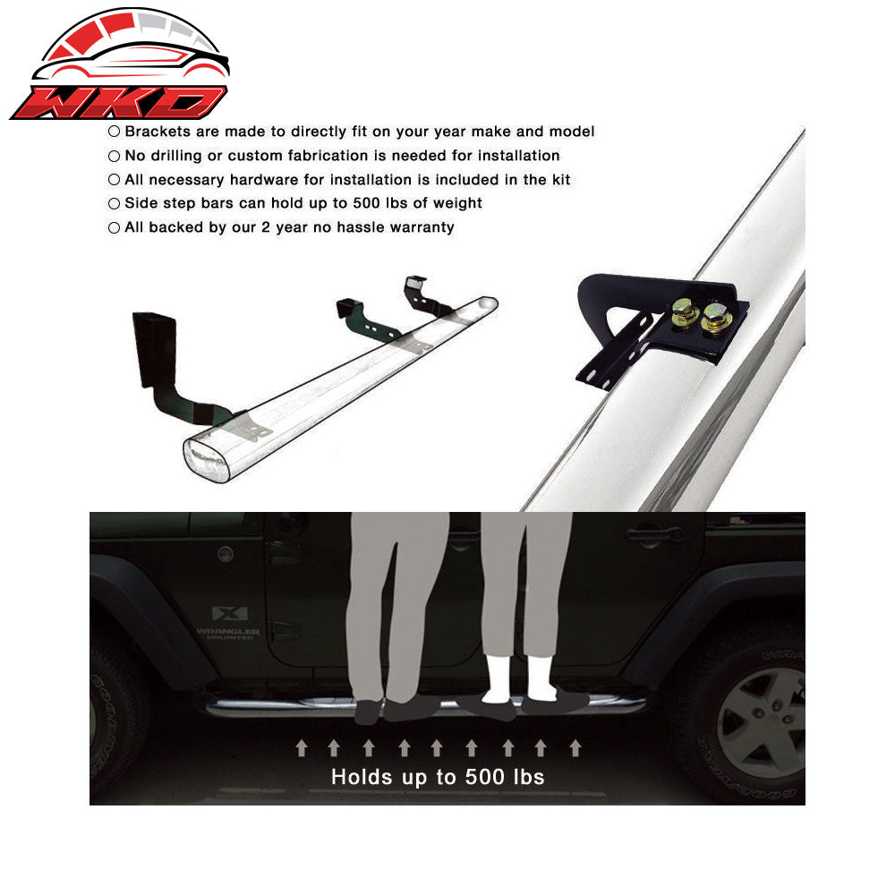 Fits 99-13 Silverado GMC Sierra Standard Cab 4" Running Boards