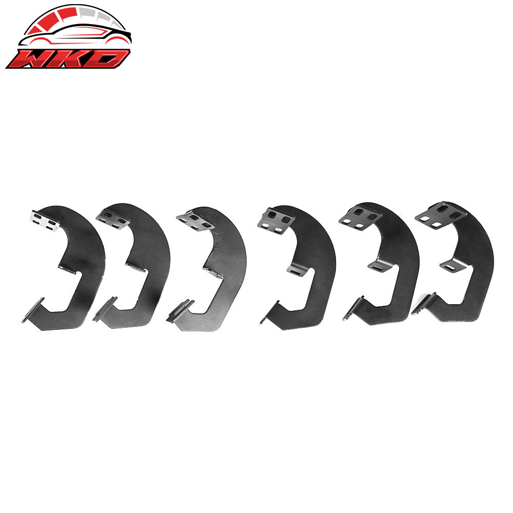 Fits 07-18 Chevy Silverado GMC Sierra Crew Cab IKON V2 Style Running Board Black