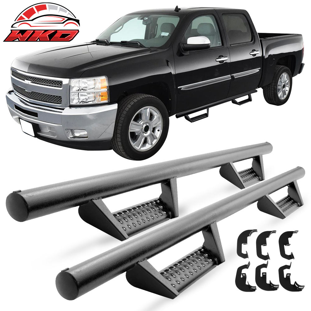 Fits 07-18 Chevy Silverado Crew Cab BCK Style Side Step Bars