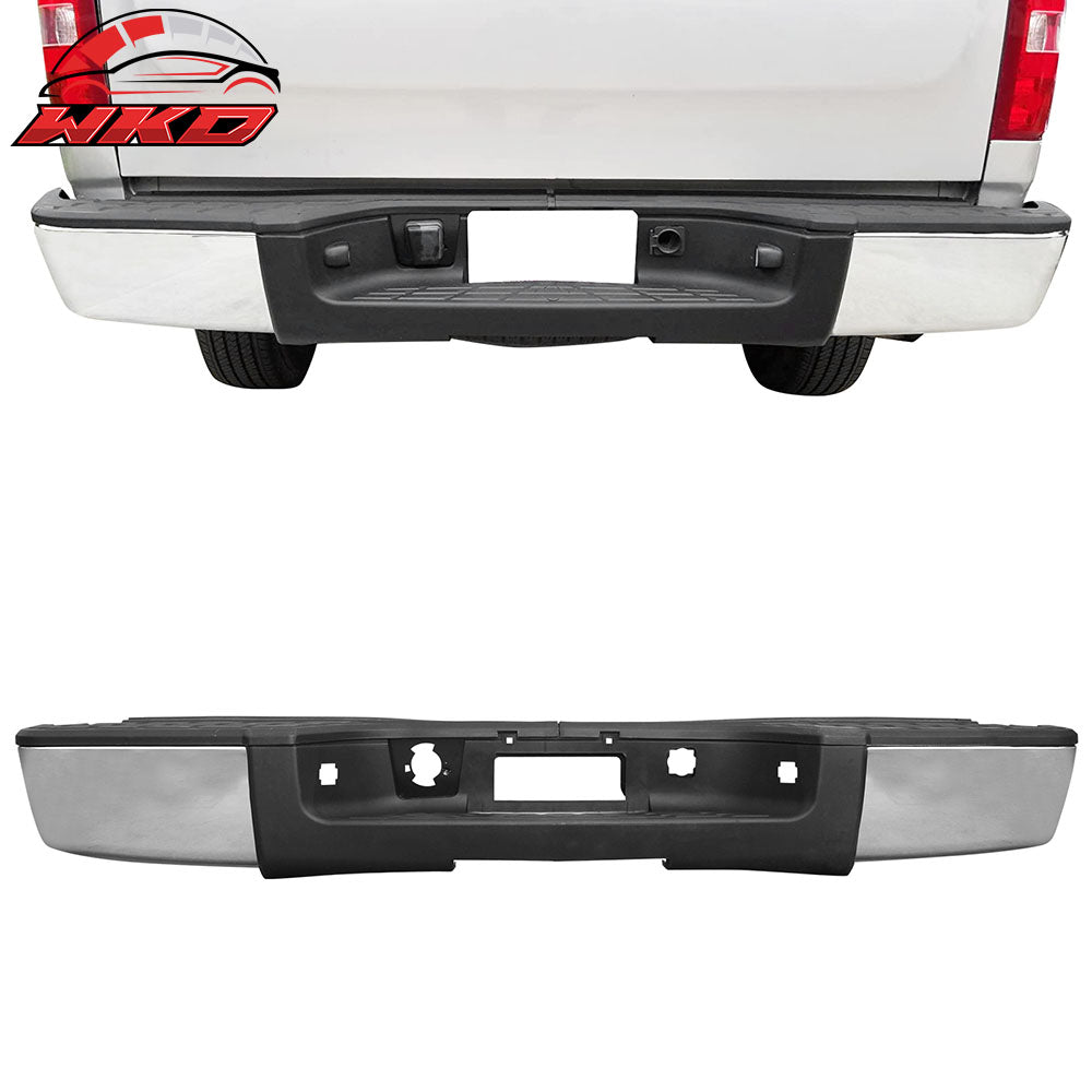 Fits 07-13 Chevy Silverado 1500 GMC Sierra 1500 Rear Step Bumper Chrome