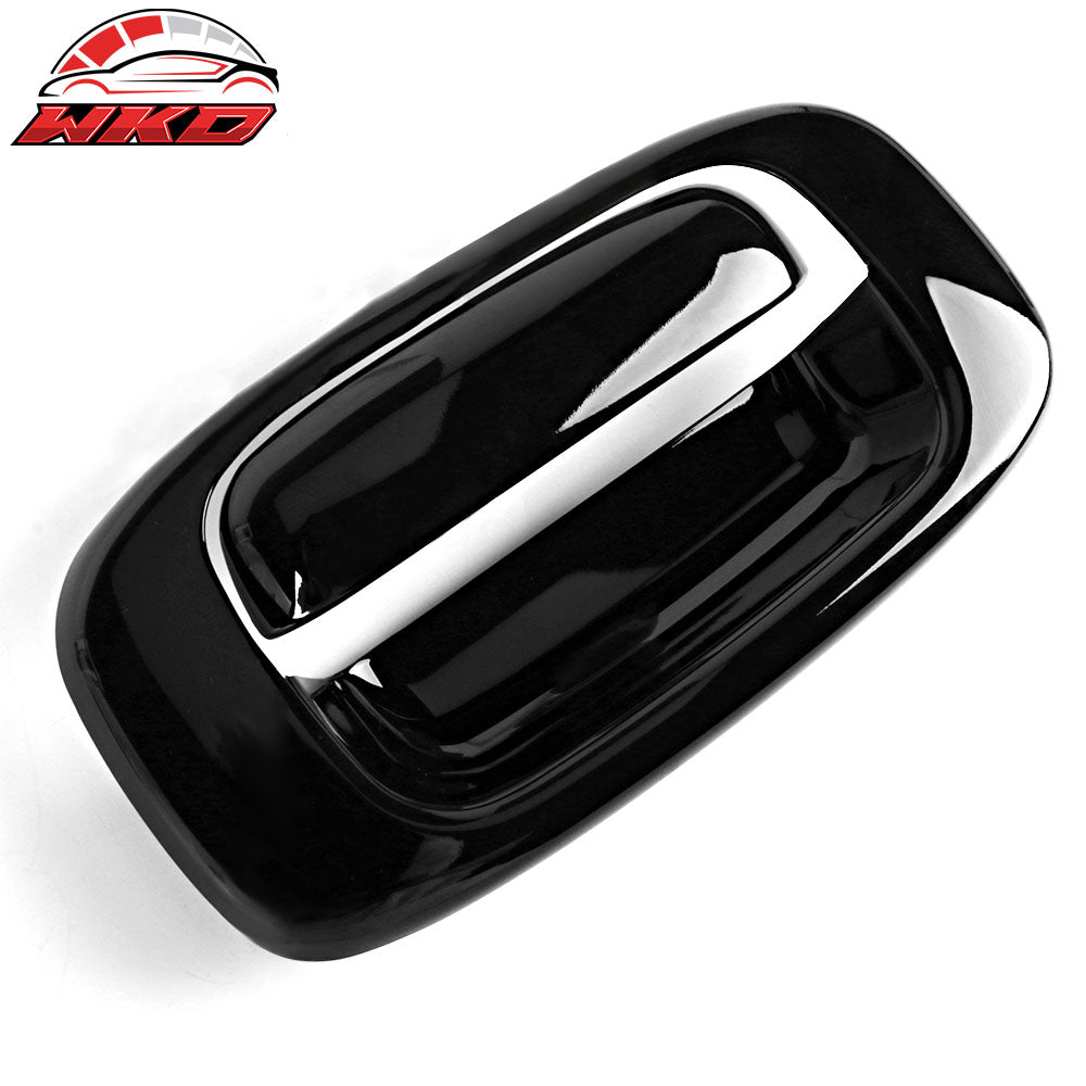 Fits 99-07 Silverado GMC Sierra Black Overlay Tail Gate Handle Cover No Keyhole