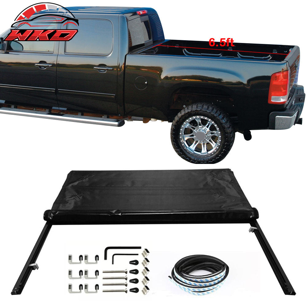 Fits 07-13 Chevy Silverado GMC Sierra 78in Bed Black Tonneau Cover