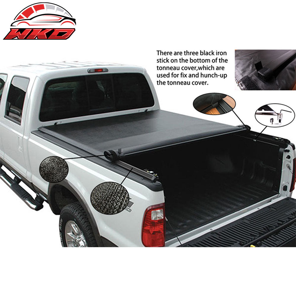 Fits 07-13 Chevy Silverado GMC Sierra 78in Bed Black Tonneau Cover