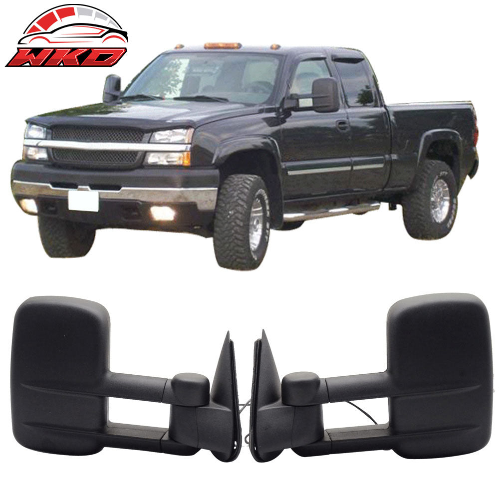 Fits 03-07 Silverado GMC Sierra Side Tow Towing Mirror Heated Power Arrow Lamp