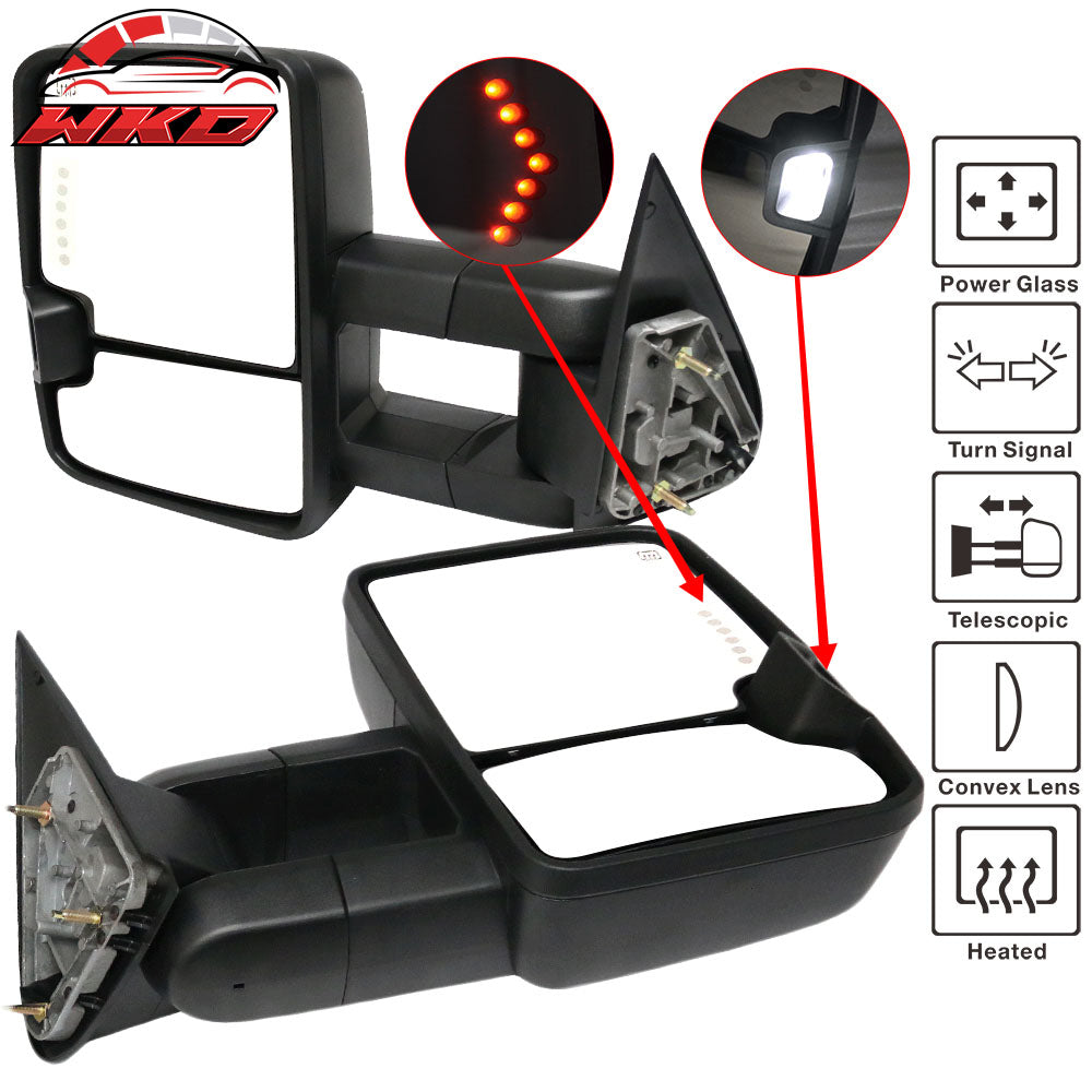 Fits 02-07 Silverado Towing Mirrors Power Heated Signal Arrow Clearance Light