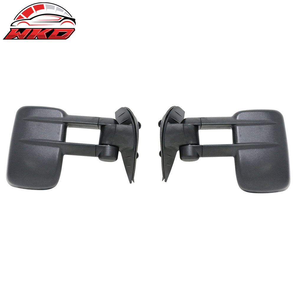 Fits 07-14 Silverado GMC Sierra Side View Towing Mirrors Manual Non-Heated Set