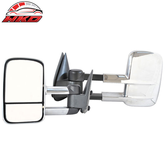 Wholesale 99-07 Silverado Sierra Rear View Towing Mirror Manual Chrome Housing Pair
