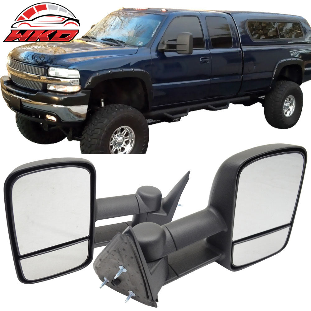 Fits 99-07 Chevy Silverado GMC Sierra Side View Towing Mirror Manual Non Heated
