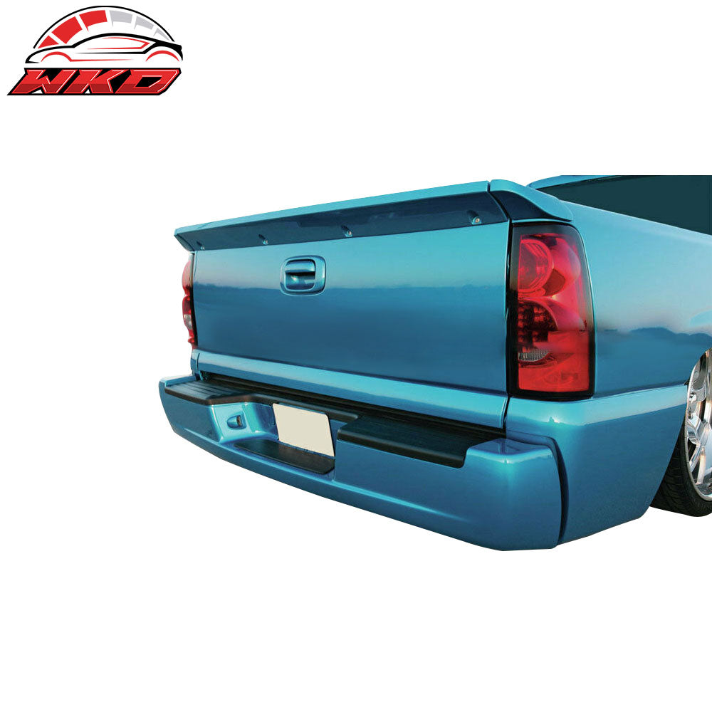 Fits 07-14 Chevy Silverado SS Unpainted PU Trunk Tail Gate Spoiler Wing Lip 3PC