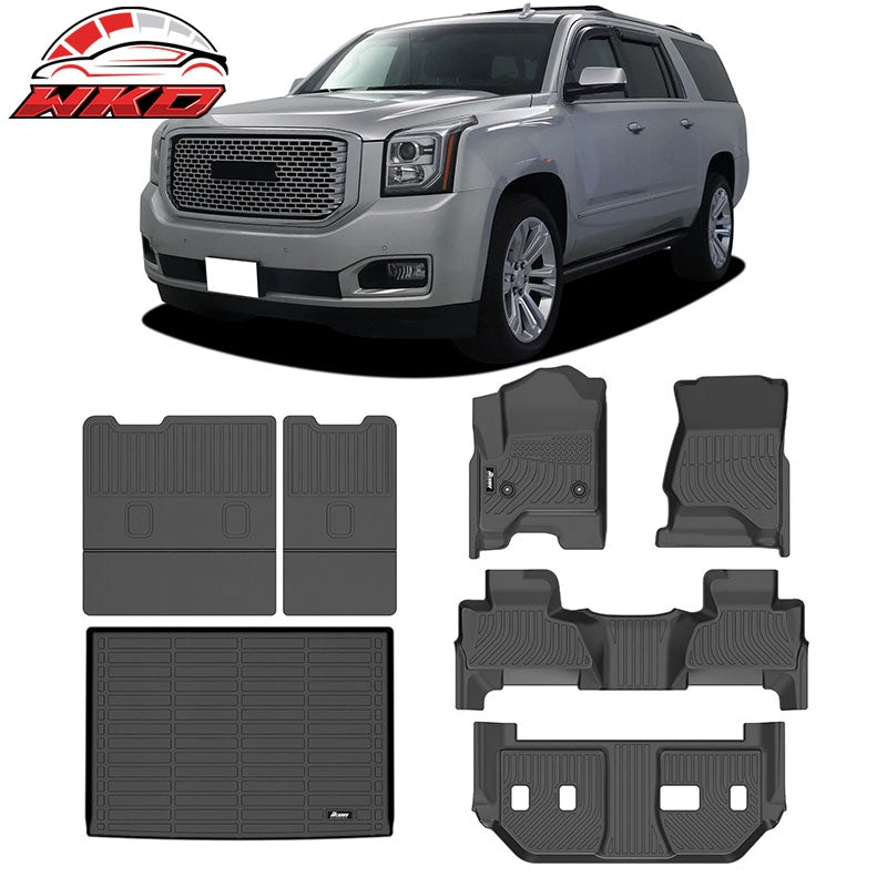 Wholesale 15-20 Chevy Suburban& GMC Yukon XL Floor Mats+ Trunk Mat+ Backrest Mats TPE