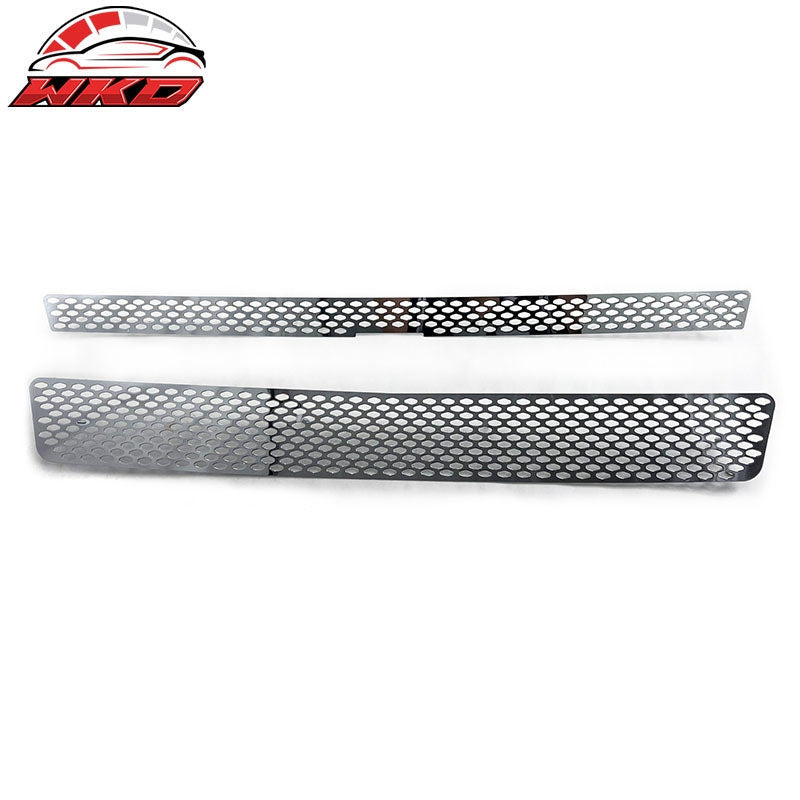 Fits 07-14 Chevy Tahoe Oval Mesh Style Front Bumper Upper Grille Insert Chrome