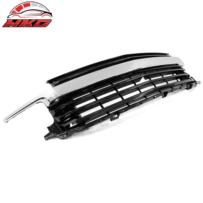 Fits 21-24 Chevy Tahoe & Suburban Front Upper Bumper Grille Chrome & Gloss Black