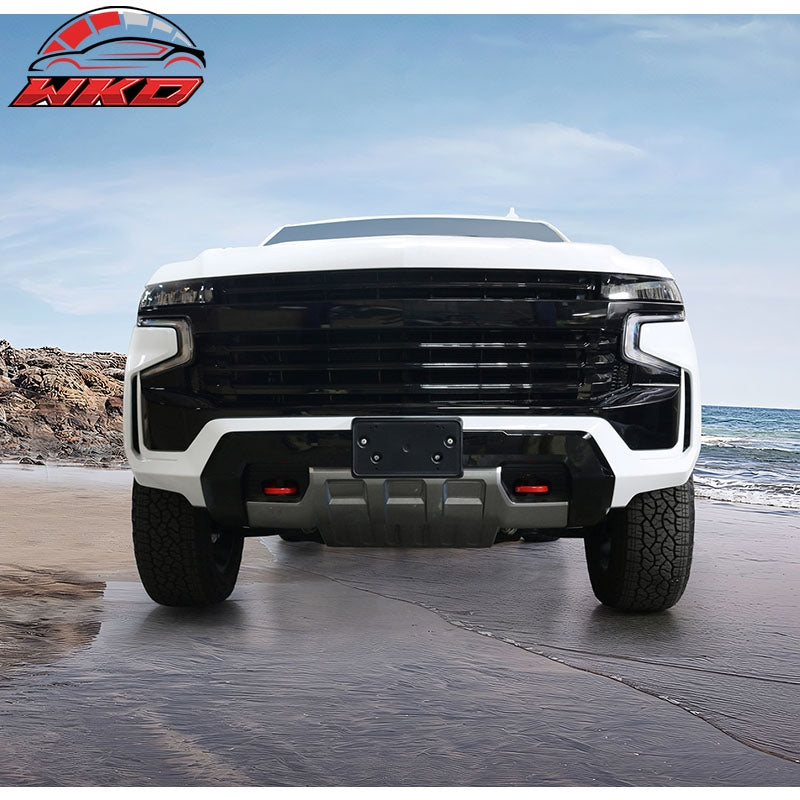 Fits 2021-2024 Chevy Tahoe Suburban Front Bumper Grille Body Kit Gloss Black