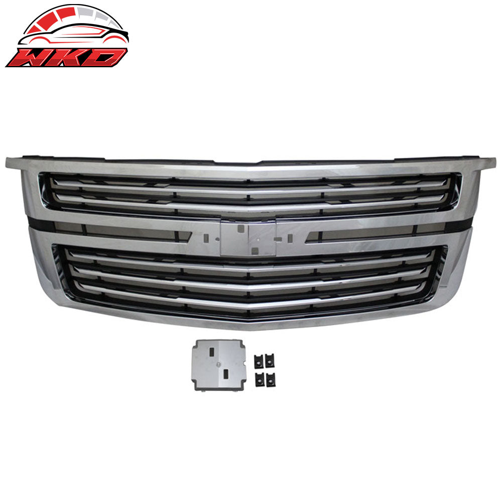 Fits 15-20 Chevrolet Tahoe LTZ Style Front Upper Factory Grill Grille Chrome