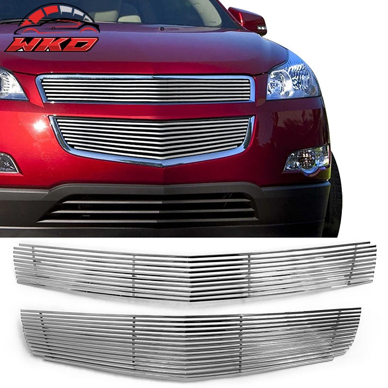Wholesale 09-12 Chevy Traverse Billet Style Front Bumper Upper Grille Insert Chrome