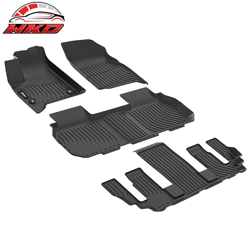 Fits 24-26 Chevy Traverse GMC Acadia Buick Enclave W/7 Seats TPE 3D Floor Mats