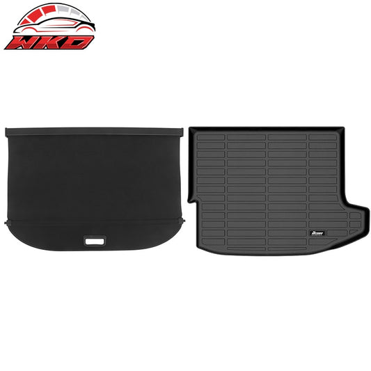 Wholesale 24-26 Chevy Trax 3D TPE Rear Trunk Mat Cargo Liner Pad + Canvas Cargo Cover - Wikond Auto