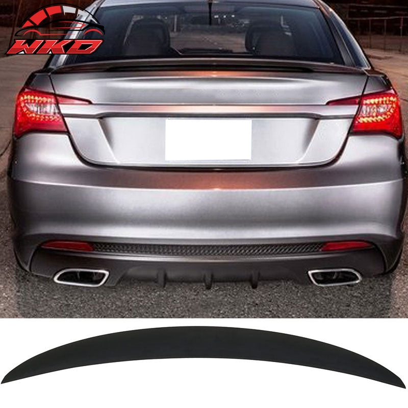 Fits 11-14 Chrysler 200 4Dr Flush Mount OE Style Matte Black Trunk Spoiler