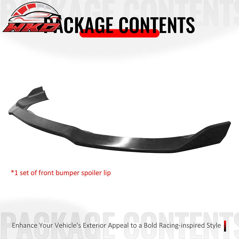 Fits 15-17 Chrysler 200 Front Bumper Lip Spoiler Splitter Chin Unpainted PU 3PCS