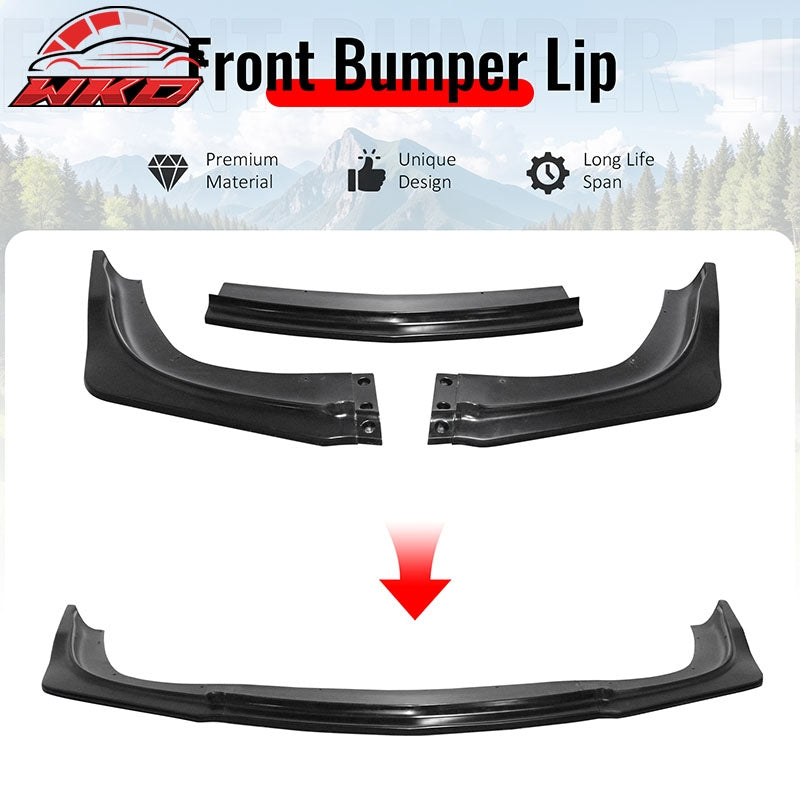 Fits 11-14 Chrysler 200 IKCS Style Front Bumper Lip Underbody Spoiler PU 3PCS