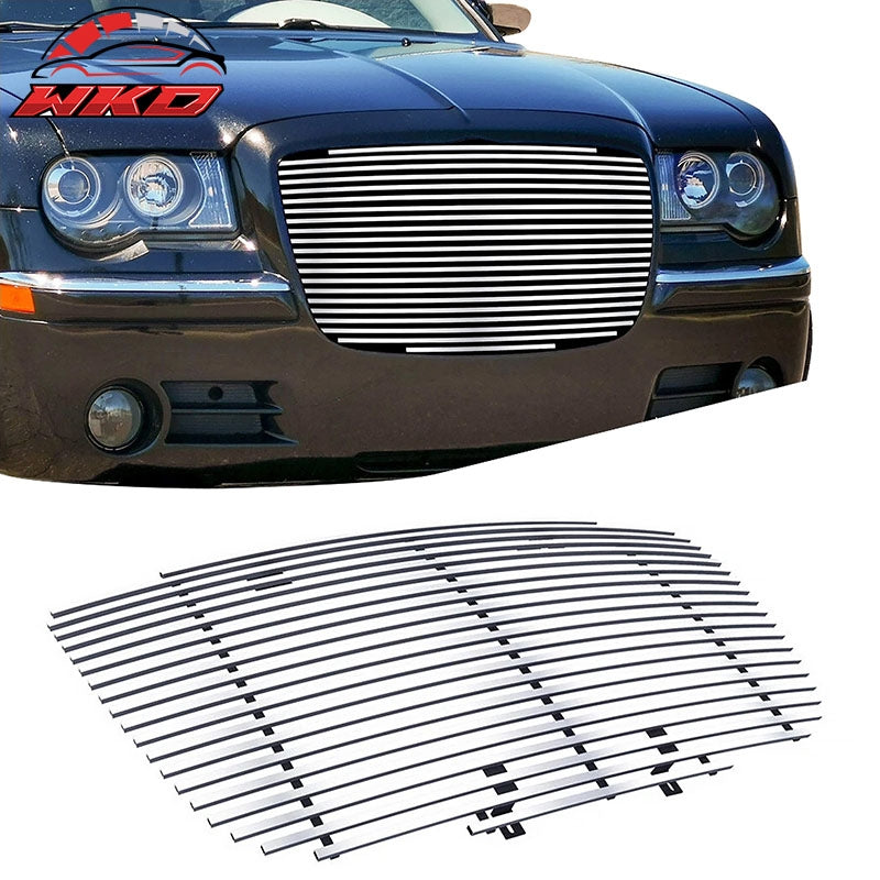 Fits 04-07 Chrysler 300/300C Chrome Billet Front Bumper Grille Stainless Steel