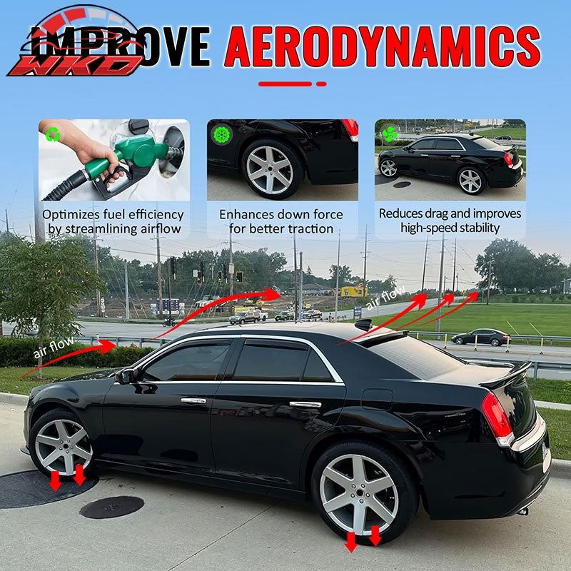 Fits 11-23 Chrysler 300/300C Rear Top Roof Window Spoiler Wing ABS Gloss Black