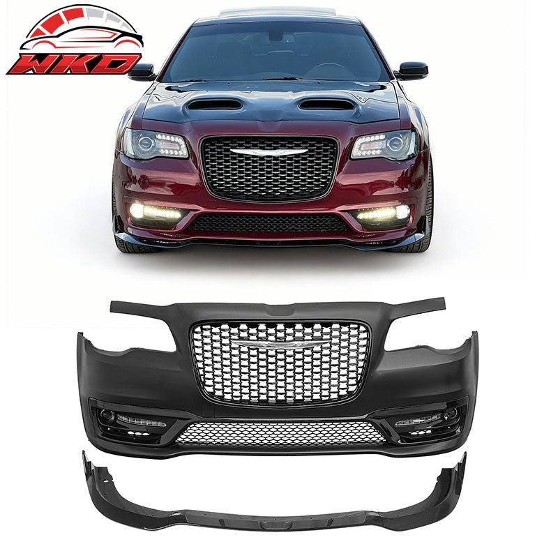 Wholesale For 15-23 Chrysler 300 300S Style Front Bumper Cover Fog Lights Gloss Grille/Lip